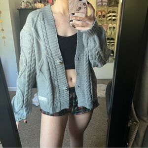 Taylor swift grey TTPD cardigan